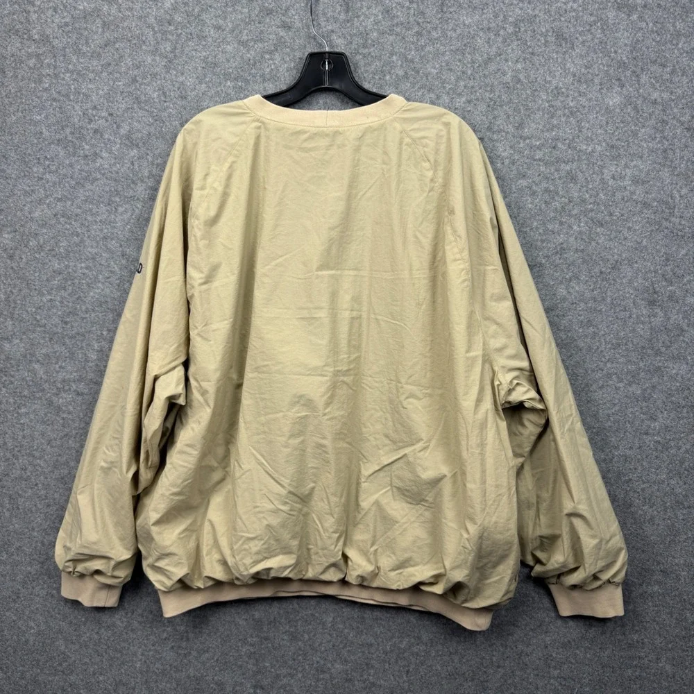 Polo Ralph Lauren Mens XL Tan‎ Nylon Mesh Lined Golf Crest Pullover Windbreaker